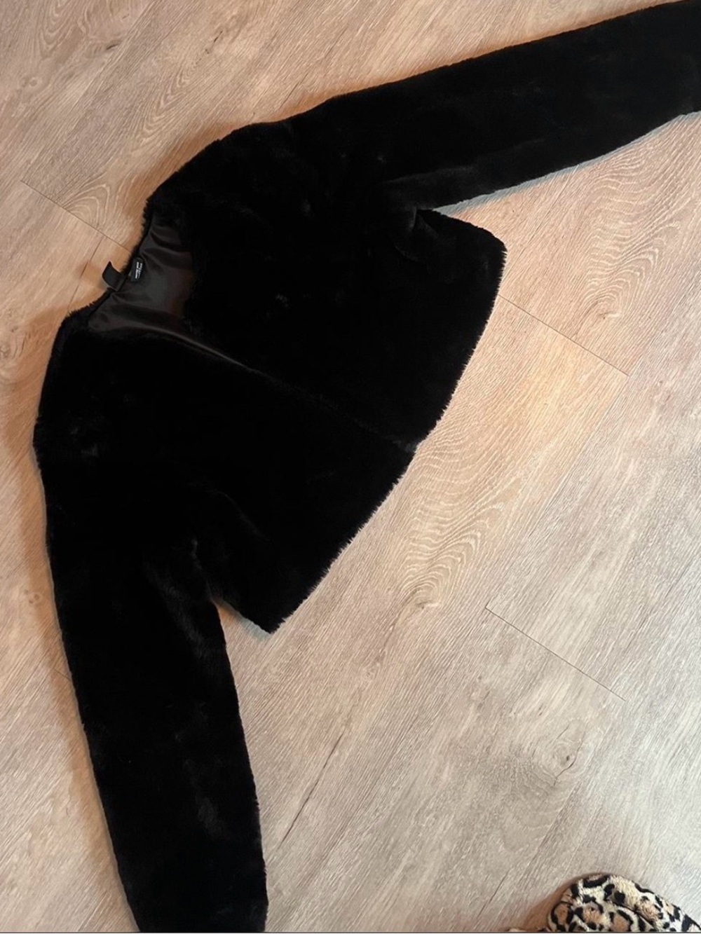 Windsor Black Faux Fur Cropped Jacket